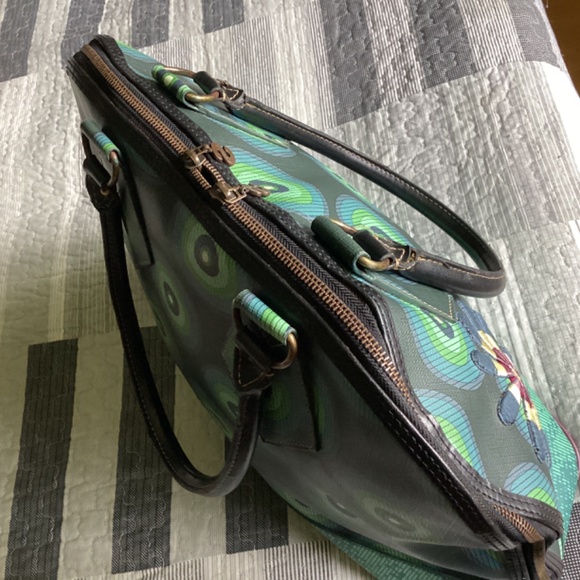 DESIGUAL COLORFUL VEGAN LEATHER LARGE ZIPPERED TOTE BAG/LAPTOP & WORK BAG - Picture 7 of 9